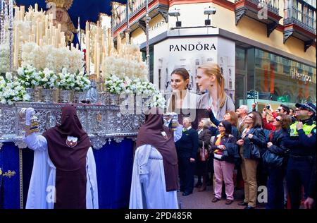 Holy Week procession.`El Carmen Doloroso´.Holy Wednesday. Seville. Spain Stock Photo